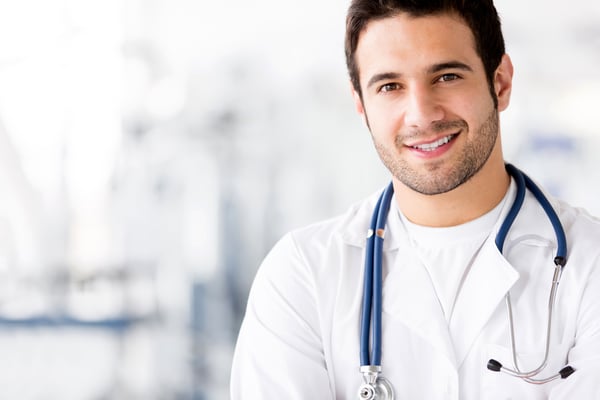 Portrait of friendly male doctor smiling Image: Shutterstock